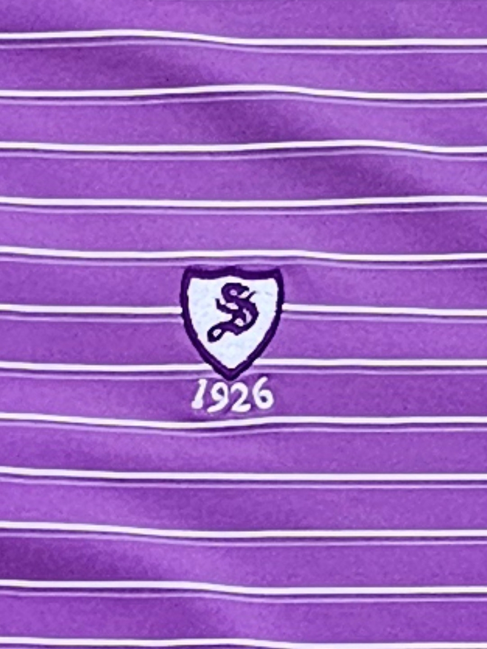 FootJoy FJ Men's Medium Purple Striped Golf Polo Shirt Stretch Performance 1926 - Picture 3 of 5